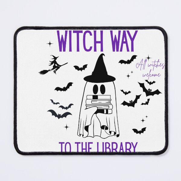 Item preview, Witch Way to the Library designed and sold by ThreeTulipsBook.