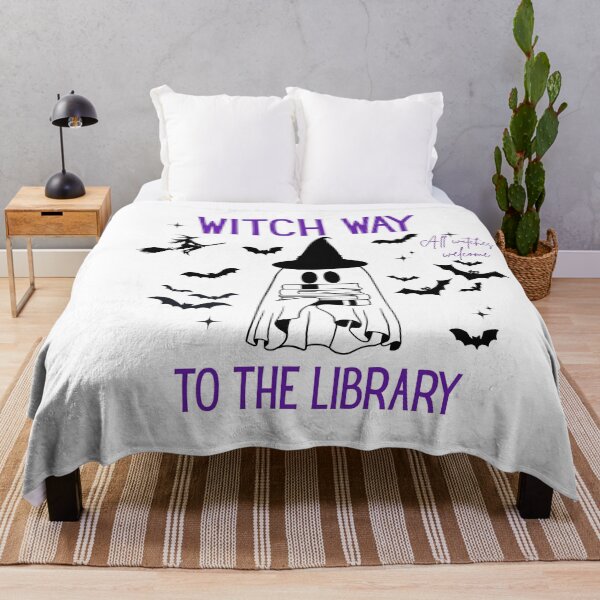 Item preview, Witch Way to the Library designed and sold by ThreeTulipsBook.