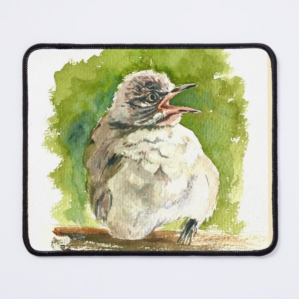 Item preview, Watercolor Streak Eared Bulbul Bird designed and sold by popera.