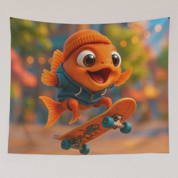 Item preview, Skater Ember Tetra Fish designed and sold by Sillytoe.