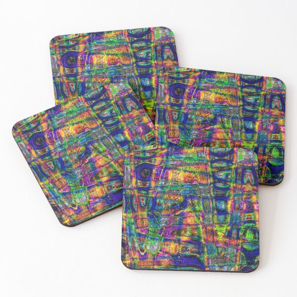Item preview, Neon Tapestry – Psychedelic Grid Geometry designed and sold by JWJ Photographs.