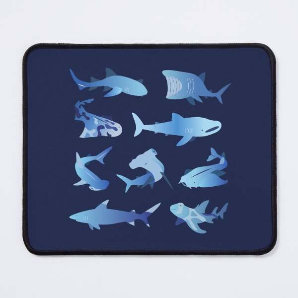 Item preview, Oceanic Sharks – Dark Blue designed and sold by typewithjuliette.