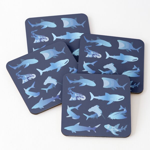 Item preview, Oceanic Sharks   – Dark Blue designed and sold by typewithjuliette.