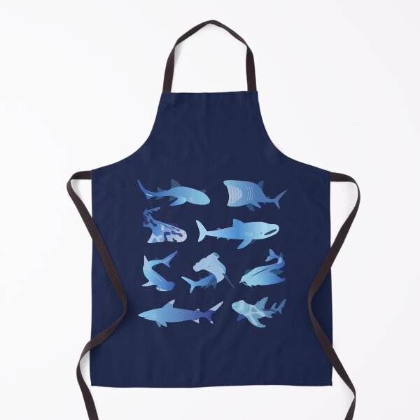 Item preview, Oceanic Sharks – Dark Blue designed and sold by typewithjuliette.