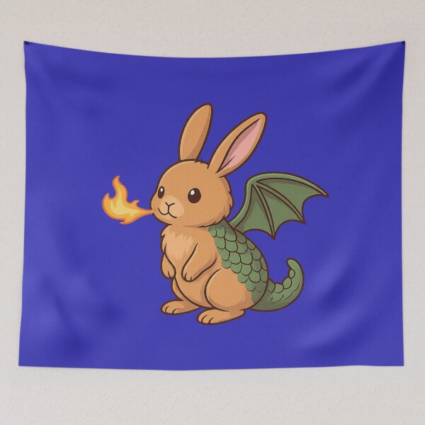 Item preview, Dragon Bunny – Cute Tiny Fire-Breathing Hybrid designed and sold by Printessive Designs.