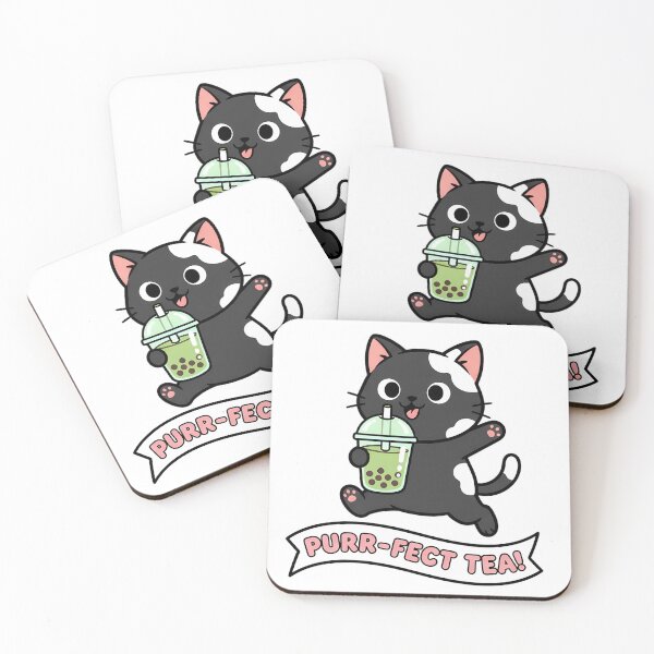 Item preview, Cat drinking bubble tea designed and sold by BAXEL.