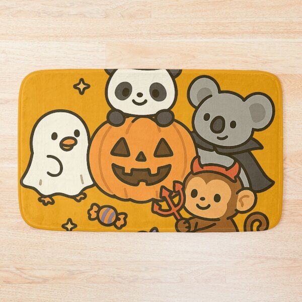 Item preview, Cute animals joyfully celebrating Halloween designed and sold by _Smiley_.