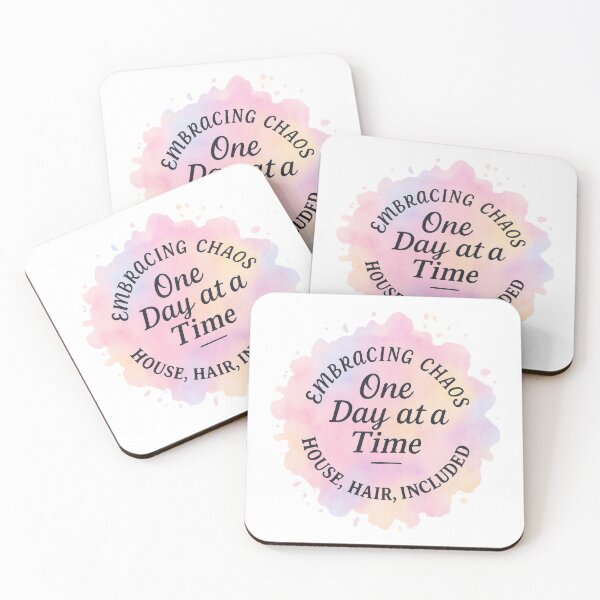 Item preview, Embracing Chaos One Day at a Time - Funny Watercolor Quote Design for Real Life Moments designed and sold by inkoutninja.