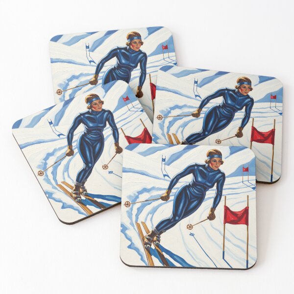Item preview, The Silent Slalom - Original Art Deco Artwork designed and sold by elektronen.