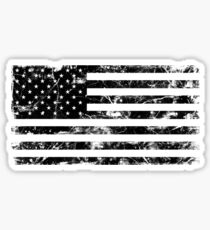American Flag - Distressed (Black) Sticker