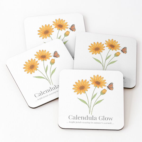 Item preview, Calendula Glow – Botanical Illustration designed and sold by Sc8pe Studio.