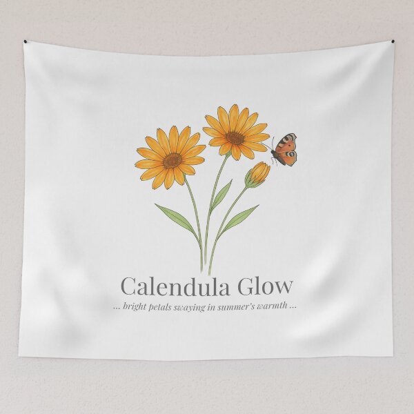 Item preview, Calendula Glow – Botanical Illustration designed and sold by Sc8pe Studio.