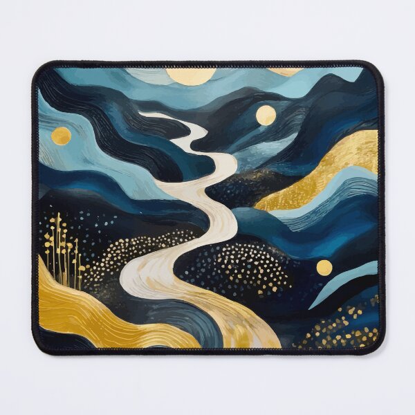 Item preview, Serene Night River Mountain Landscape designed and sold by Vicky Brago-Mitchell®.