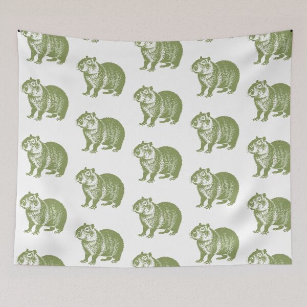Item preview, Cute Capybara Illustration – Moss Green Design designed and sold by JollyCritters.