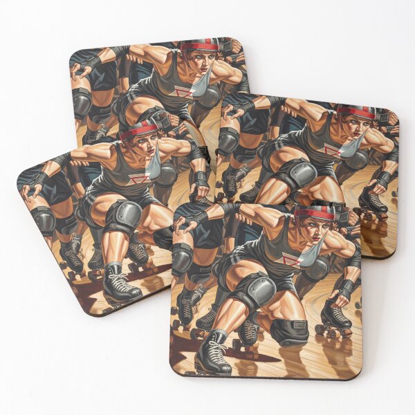 Item preview, The Roller Derby Assault - Original Art Deco Artwork designed and sold by elektronen.