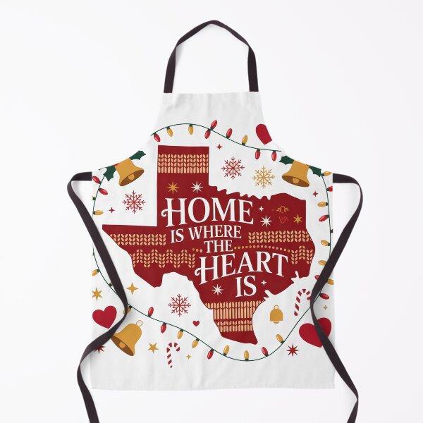 Item preview, Home Is Where The Heart Is Texas Christmas Holiday Map Festive State Pride 2025 designed and sold by AnnWeeks.