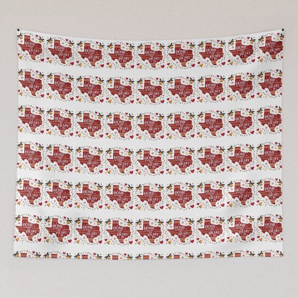 Item preview, Home Is Where The Heart Is Texas Christmas Holiday Map Festive State Pride 2025 designed and sold by AnnWeeks.