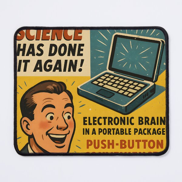 Item preview, Retro Mid Century Ad - Laptop designed and sold by aether-lab.