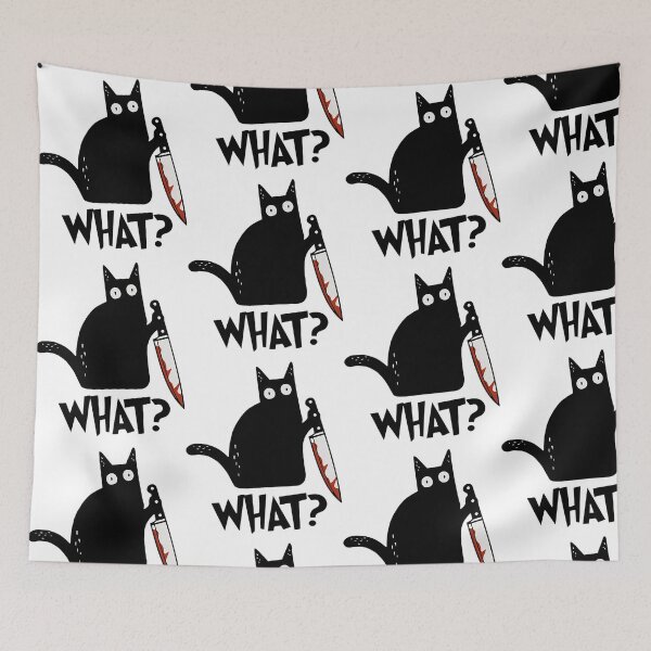 Item preview, Cat What Murderous Black Cat With Knife Gift  designed and sold by JoshShipmann.