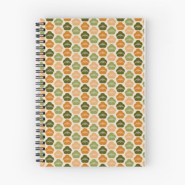 Item preview, Retro Ume Plum Blossom Grid in Avocado Peach Persimmon – Vintage Floral designed and sold by StudioMeggi.