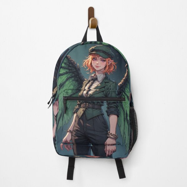 Item preview, Elegant anime girl with green wings designed and sold by ArtsJulian.
