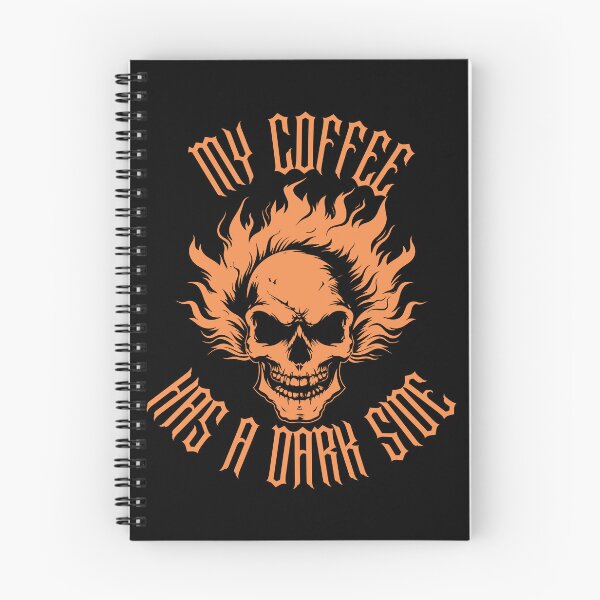 Item preview, My Coffee Has a Dark Side Gothic Flaming Skull Coffee Lover Design designed and sold by TheTrendsDesk.