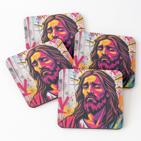 Item preview, Jesus Christ Street Art Print - Graffiti Style Christian Wall Art designed and sold by 610AsAboveSoBelow.