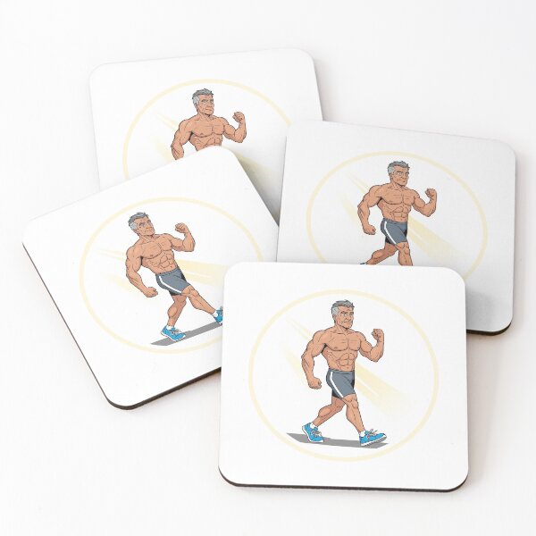 Item preview, Bodybuilder Daddy Running Jogging designed and sold by muscledaddies.