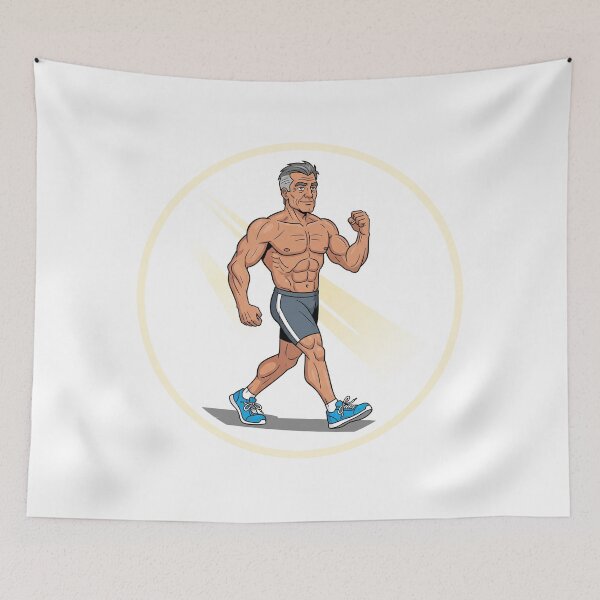 Item preview, Bodybuilder Daddy Running Jogging designed and sold by muscledaddies.