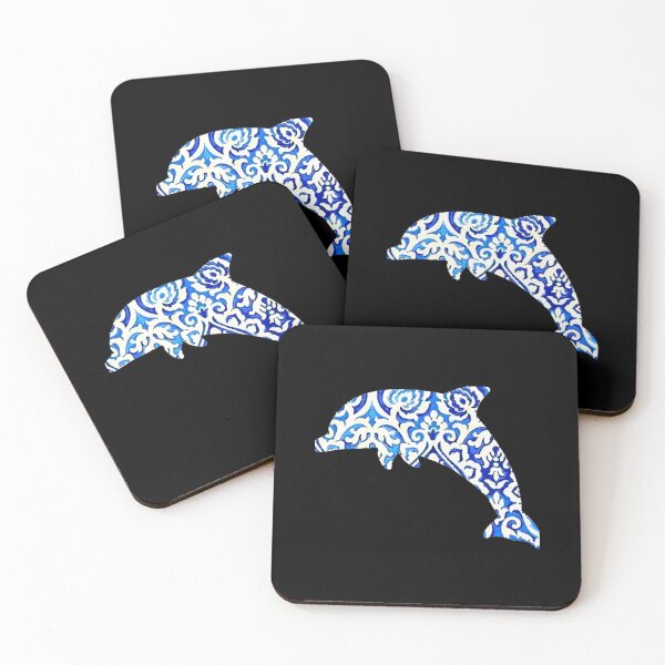 Item preview, Blue And White Dolphin 	 	 designed and sold by qemwhgxwwqh92.