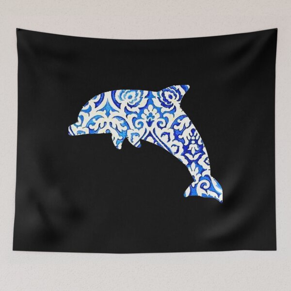 Item preview, Blue And White Dolphin 	 	 designed and sold by qemwhgxwwqh92.