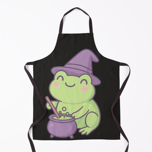Item preview, Kawaii Witch Frog – Cute Halloween Frog Brewing Magic Potions designed and sold by ChubbyGoong.