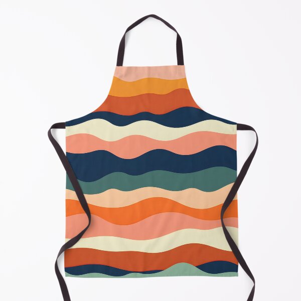 Item preview, Mid Century Modern Liquid Swirl, Peach, Cyan #2 designed and sold by Prints and Lifestyle.