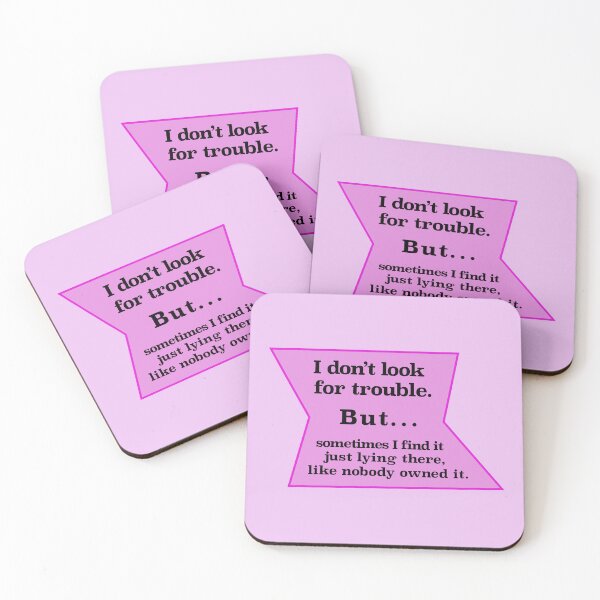 Item preview, I don’t look for trouble, but, pink background designed and sold by mntimg.