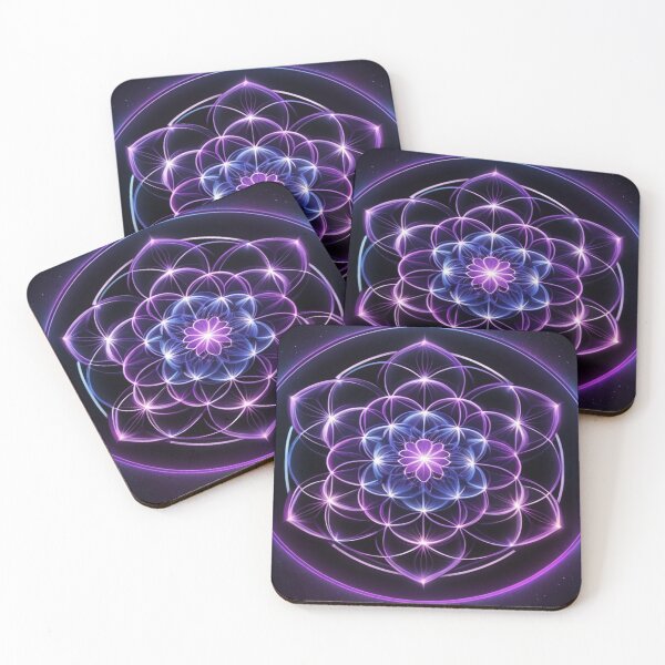 Item preview, Cosmic Flower of Life - Purple Sacred Geometry Mandala designed and sold by Cristhian Almanza.