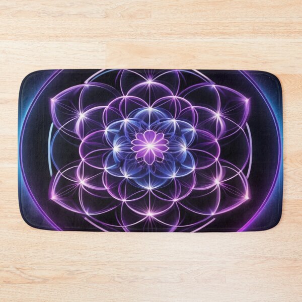 Item preview, Cosmic Flower of Life - Purple Sacred Geometry Mandala designed and sold by Cristhian Almanza.