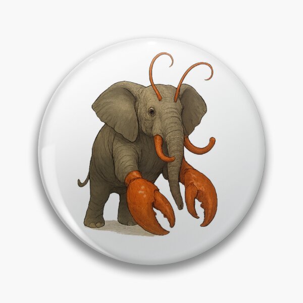Item preview, Lobsterphant – Elephant with Lobster Claws and Antennae designed and sold by Printessive Designs.