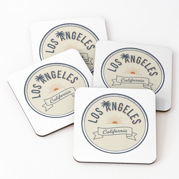 Item preview, Los Angeles Vintage Travel Stamp — Palm-Integrated Typography Badge designed and sold by Happyfreedom.