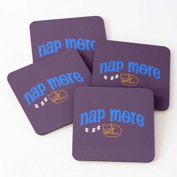 Item preview, Nap More – Cozy Sleeping Cat Design with Blue Text and ZZZs    designed and sold by donwillisjrart.