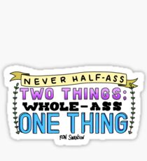Ron Swanson Parks and Recreation Quote Sticker