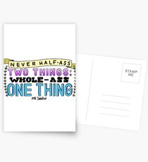Ron Swanson Parks and Recreation Quote Postcards