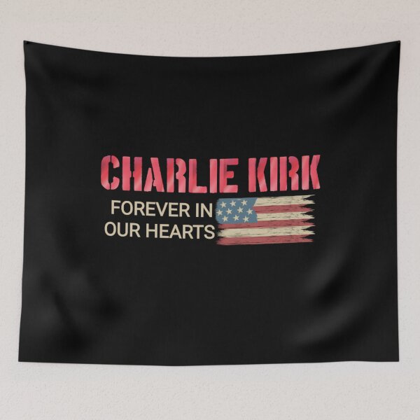 Item preview, Charlie Kirk forever in our hearts USA designed and sold by MononokeArts.