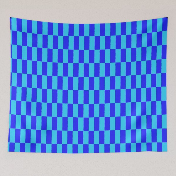 Item preview, Patrón geométrico de bloques de color azul designed and sold by indysign.