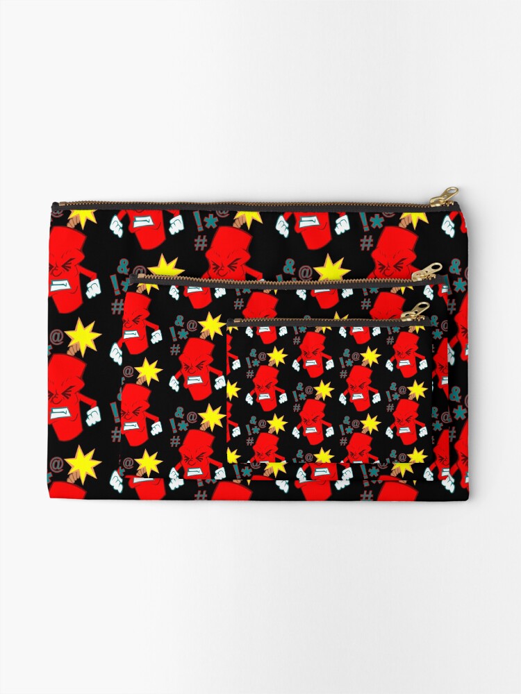 Thumbnail 2 of 4, Zipper Pouch, Fire Cracker Rage designed and sold by Jon-Dueck-Art.