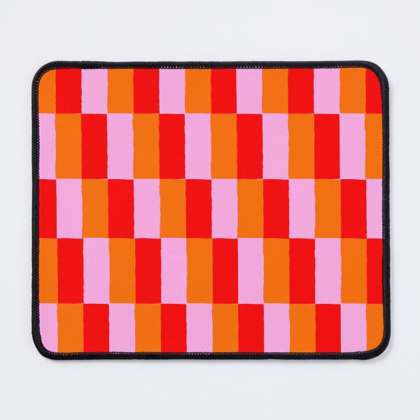 Item preview, Patrón geométrico de bloques de color naranja, rojo y rosa ruborizado designed and sold by indysign.