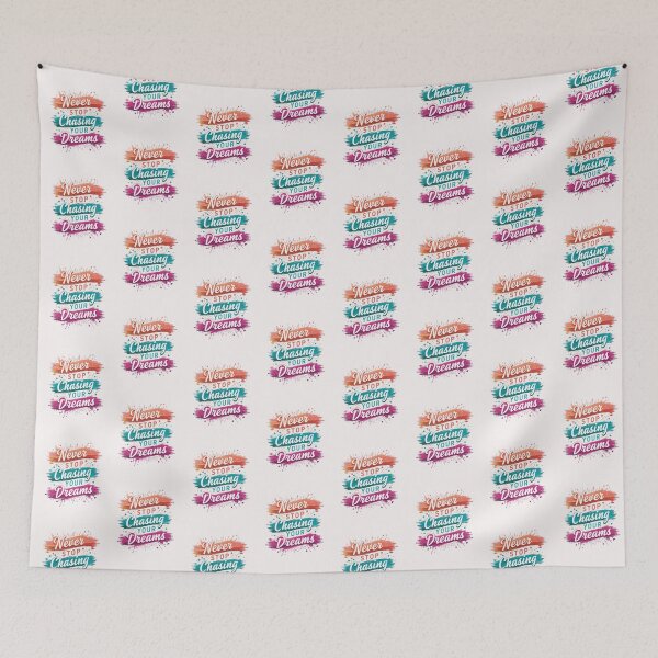 Item preview, Never Stop Chasing Your Dreams Motivational Quote T-Shirt designed and sold by FestivityFinds.