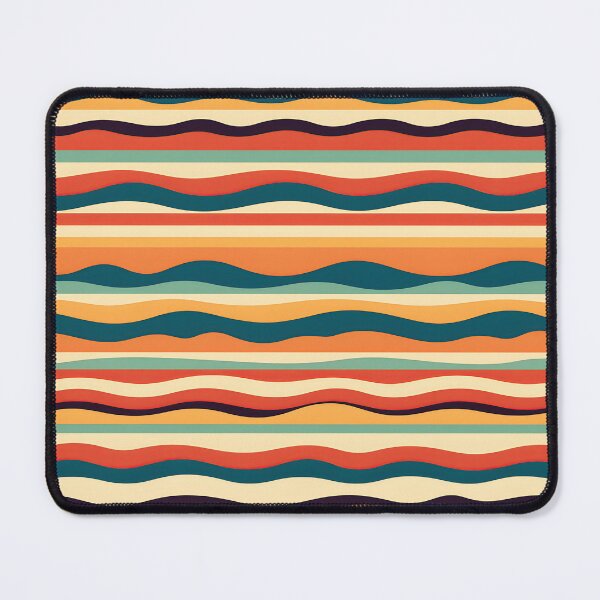 Item preview, Mid Century Modern Liquid Swirl, Cyan Brown #1 designed and sold by Prints and Lifestyle.