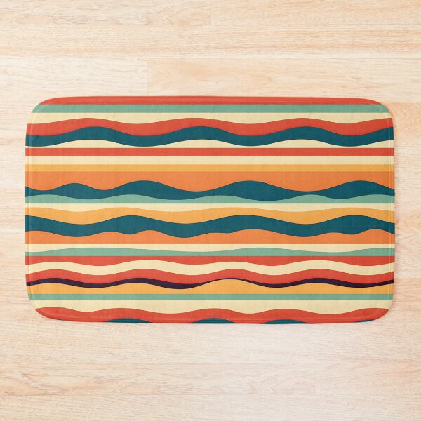 Item preview, Mid Century Modern Liquid Swirl, Cyan Brown #1 designed and sold by Prints and Lifestyle.
