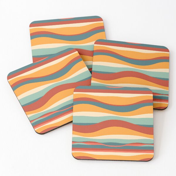 Item preview,  Mid Century Modern Liquid Swirl, Cyan Brown #1 designed and sold by Prints and Lifestyle.