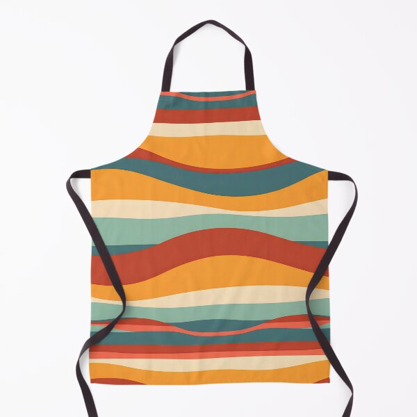 Item preview, Mid Century Modern Liquid Swirl, Cyan Brown #1 designed and sold by Prints and Lifestyle.